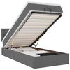 vidaXL Ottoman bed met matras 100x200cm stof donkergrijs