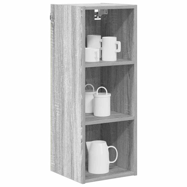 vidaXL Hangkast met opslag Grijs Sonoma 30 x 29,5 x 80 cm Bewerkt hout