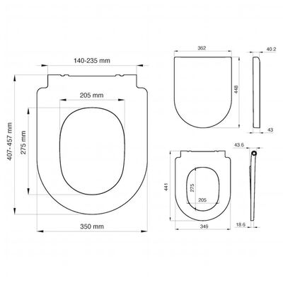 Tiger Soft-close toiletbril Memphis duroplast wit 252930646