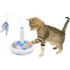 FLAMINGO Kattenspeelgoed met veer en bal 18 cm