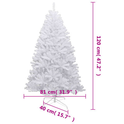 vidaXL Kunstkerstboom met scharnieren en sneeuw 120 cm