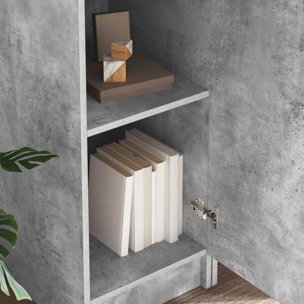 vidaXL Bureau 2 pcs Beton Grijs