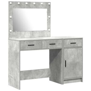 vidaXL Plafondtafel met spiegellichten 2 pcs Grijs Bewerkt hout