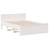 vidaXL Bedframe zonder matras met hoofdbord grenenhout wit 150x200 cm