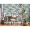 DUTCH WALLCOVERINGS Behang Tropical beige en lichtblauw