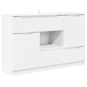 vidaXL Dressoir Wit 100 x 30 x 65,6 Bewerkt hout