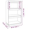 vidaXL Boekenkast/kamerscherm 60x35x103 cm massief grenenhout grijs