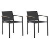 vidaXL Tuinstoelen 2 st Zwart en Anthraciet Textileen stof