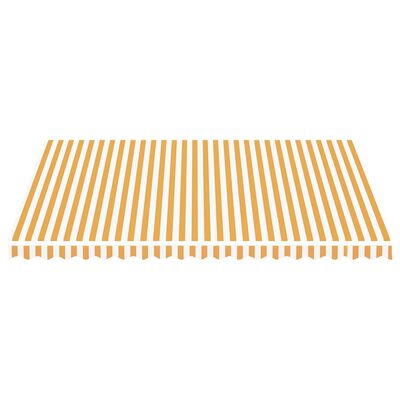 vidaXL Vervangingsdoek voor luifel 4,5x3,5 m geel en wit