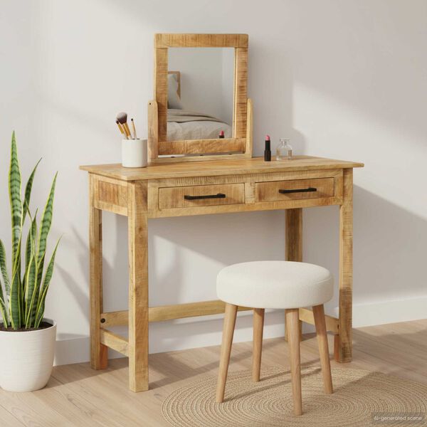 vidaXL Plafondtafel met lade Bruin 100 x 40 x 120 cm Massief mangohout