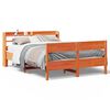 vidaXL Bedframe zonder matras massief grenenhout wasbruin 135x190 cm