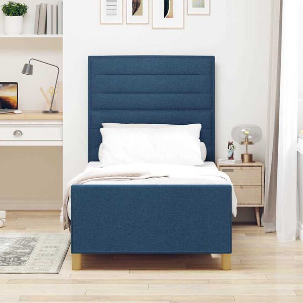 vidaXL Bedframe met hoofdeinde Blauw 80 x 200 cm Stof