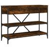 vidaXL Wandtafel met lades en schappen bewerkt hout gerookt eikenkleur