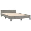 vidaXL Bedframe zonder matras 120x190 cm fluweel lichtgrijs
