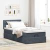 vidaXL Ottoman bed met matras 90x200cm fluweel donkergrijs