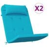 vidaXL Stoelkussens Effen 2 pcs Turquoise 58 x 77 x 4,5 cm Oxford Stof