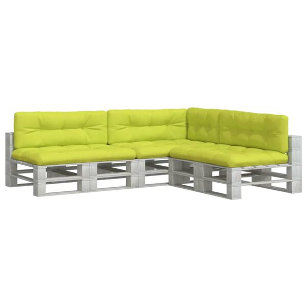 vidaXL Palletkussens 7 st stof heldergroen