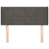vidaXL Hoofdbord met randen 93x16x78/88 cm fluweel donkergrijs