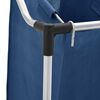 vidaXL Wassorteerder met 3 zakken staal blauw