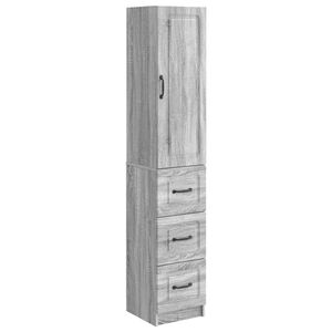 vidaXL Kastenset 2 pcs Grijs Sonoma 33 x 34,5 x 87 cm Bewerkt hout