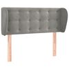 vidaXL Hoofdbord met randen 93x23x78/88 cm fluweel lichtgrijs