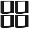 vidaXL Wandschappen kubus 4 st 30x15x30 cm bewerkt hout zwart eiken