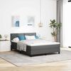 vidaXL Boxspringbed met matras Donkergrijs 160 x 200 cm Stof