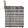 vidaXL Tuinstoel met kussens poly rattan grijs
