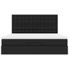 vidaXL Ottoman bed met matras en LED's 180x200cm kunstleer zwart