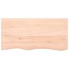 vidaXL Wandschap 100x50x(2-4) cm onbehandeld massief eikenhout