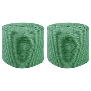 vidaXL 2 st 2 mm Groen 100% Tossa jute