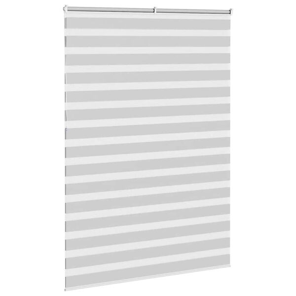 vidaXL Zebra rolgordijn 155x230 cm stofbreedte 150,9 cm lichtgrijs