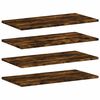 vidaXL Wandschappen 4 st 60x30x1,5 cm bewerkt hout gerookt eikenkleur