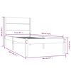 vidaXL Bedframe massief hout 75x190 cm