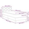 vidaXL Boxspring bed met matras Donkerbruin 100 x 200 cm Stof
