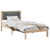 vidaXL Bedframe Donkergrijs 90 x 190 cm Massief grenenhout