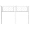 vidaXL Hoofdbord 135 cm metaal wit