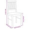 vidaXL Eetkamerstoelen met kussens 2 st massief hout rubber wit