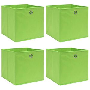 vidaXL Opbergboxen 4 st 32x32x32 cm stof groen