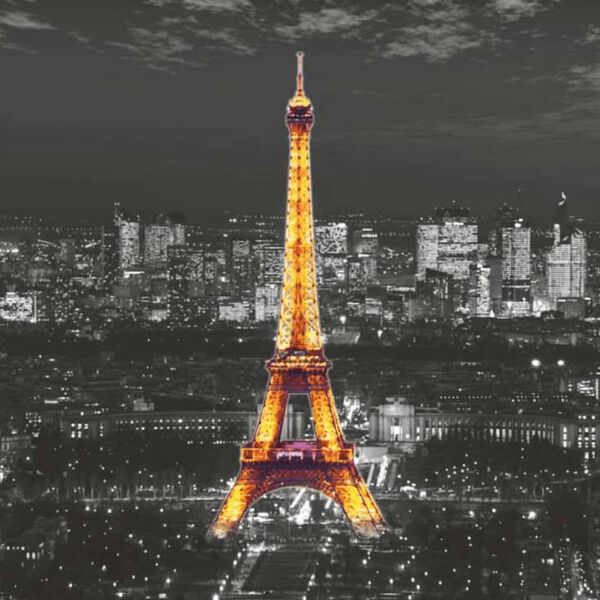 AG Design Fotobehang Eiffel In The Night