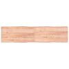 vidaXL Tafelblad natuurlijke rand 200x50x(2-4) cm eikenhout lichtbruin