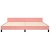 vidaXL Bedframe met hoofdeinde fluweel roze 200x200 cm