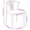 vidaXL Eetkamerstoel 2 pcs Natuurlijk en Licht Massief Rubberhout