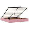 vidaXL Ottoman bed met matras en LED's 160x200cm fluweel roze