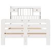 vidaXL Bed met boekenkast zonder matras grenenhout wit 135x190 cm