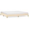 vidaXL Bedframe zonder matras stof cr&egrave;mekleurig 200x200 cm