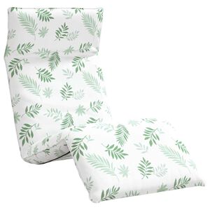 vidaXL Opvouwbare ligstoel Bladpatroon 175x54x8,5 cm Oxford stof