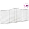vidaXL Schanskorven 25 st gewelfd 400x50x160/180 cm ijzer