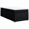 vidaXL Boxspring met matras stof zwart 90x200 cm