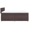 vidaXL Boxspring met matras stof donkerbruin 140x190 cm